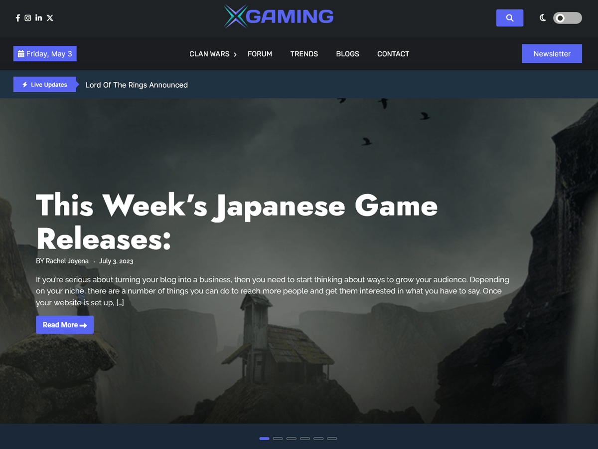 Gaming News theme screenshot