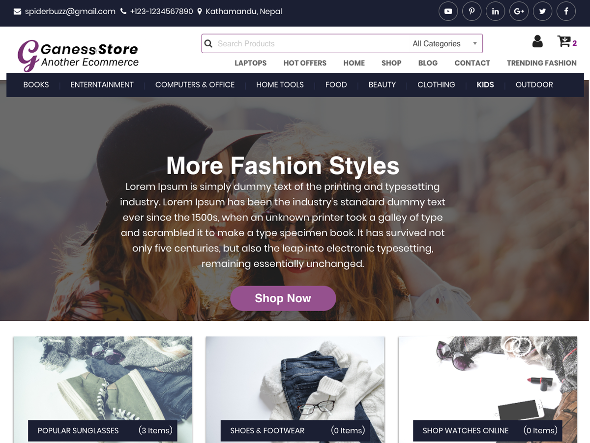 Ganess Store theme screenshot