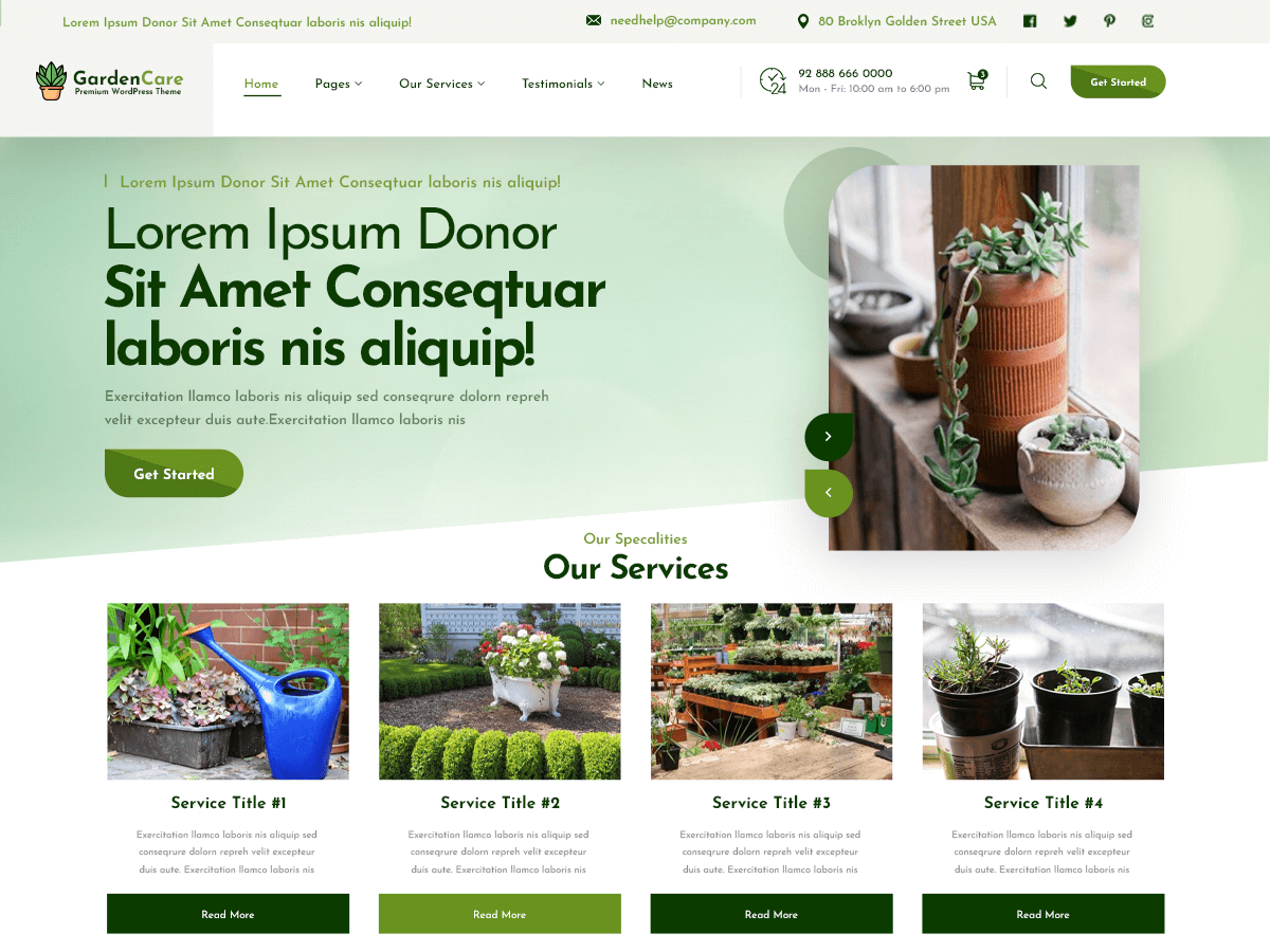 Garden Care theme screenshot