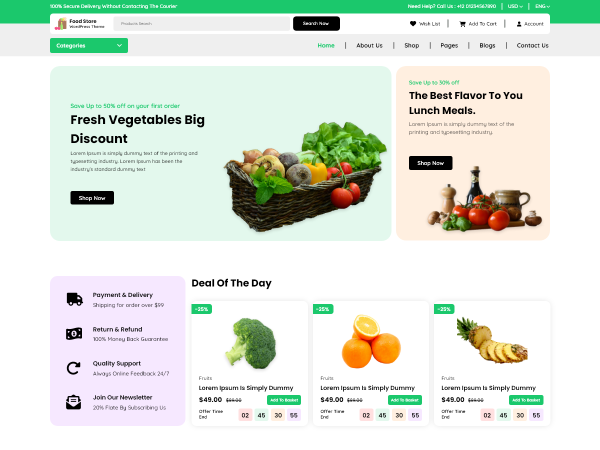 General Food Store theme screenshot