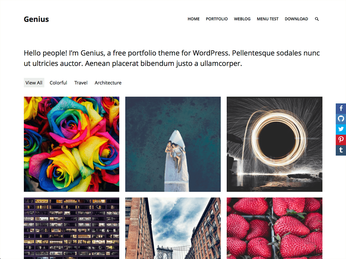 Genius theme screenshot