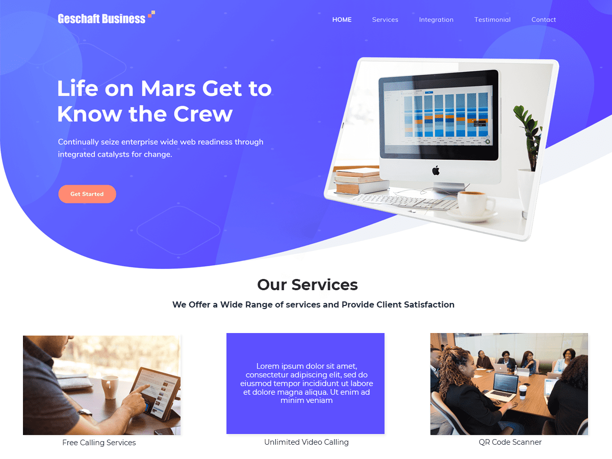 Geschaft Business theme screenshot