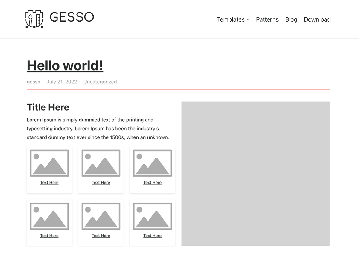 Gesso by Block Styles theme screenshot