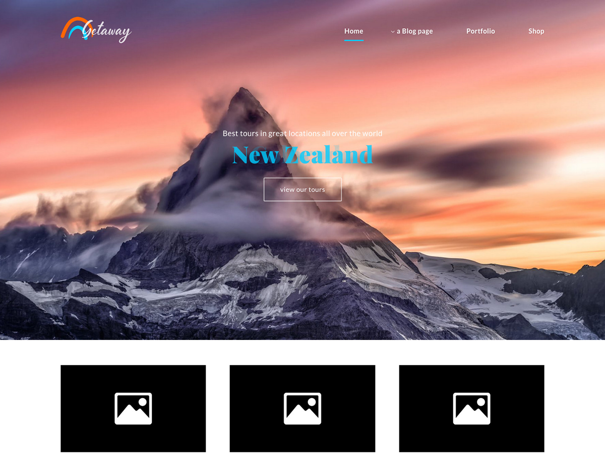 Getaway Lite theme screenshot