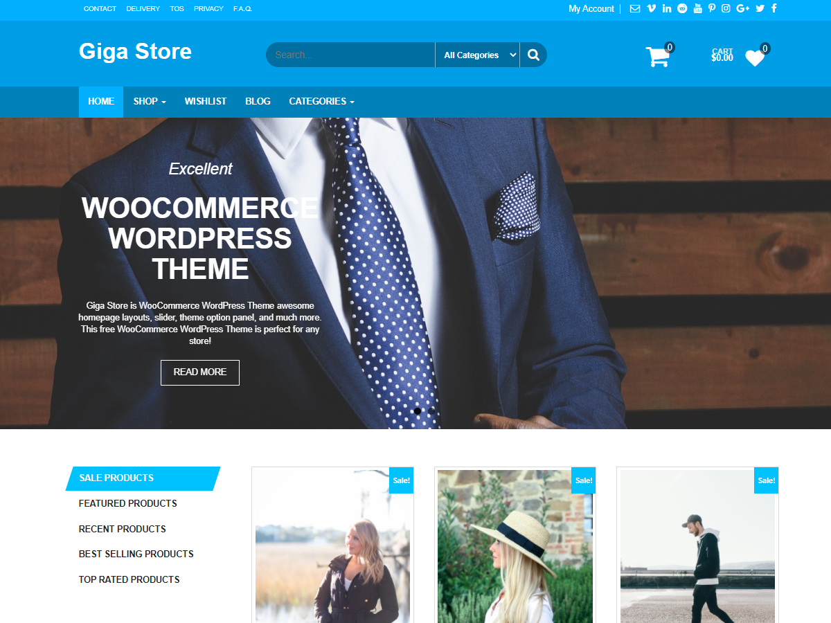 Giga Store theme screenshot