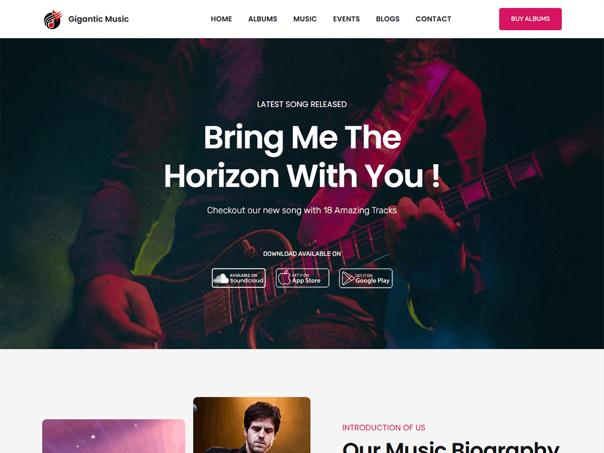 Gigantic Music theme screenshot
