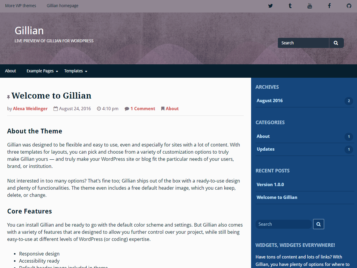Gillian theme screenshot