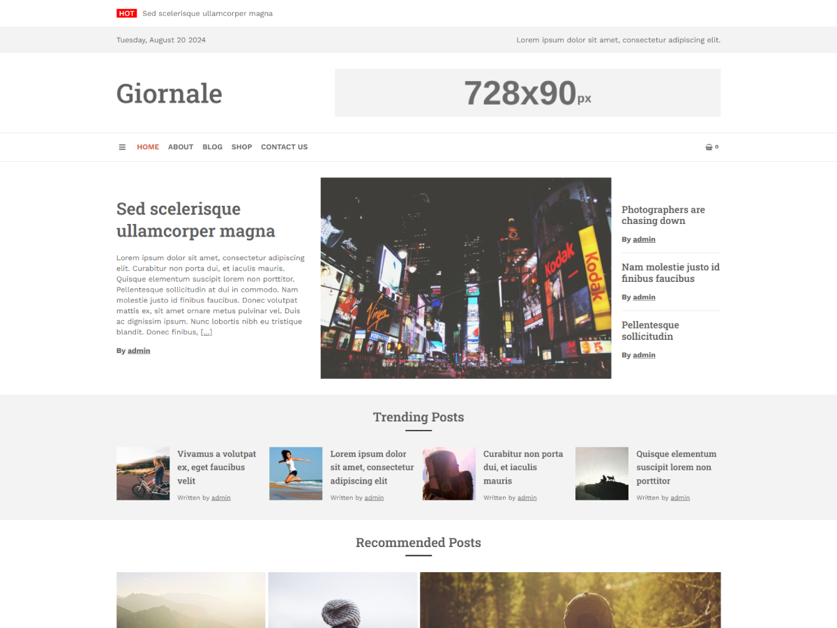 Giornale theme screenshot
