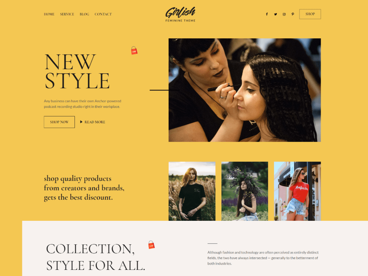 Girlish theme screenshot