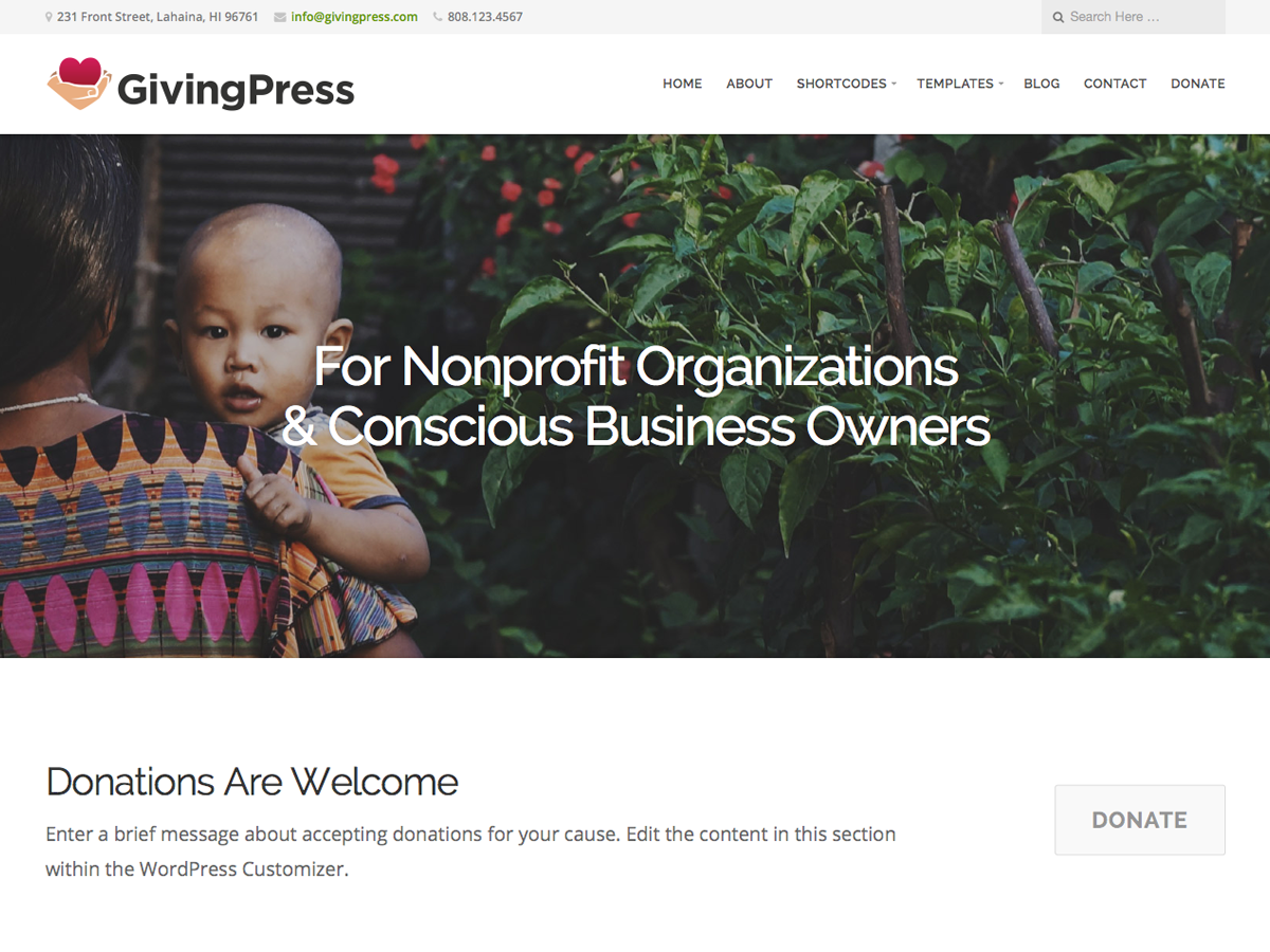 GivingPress Lite theme screenshot