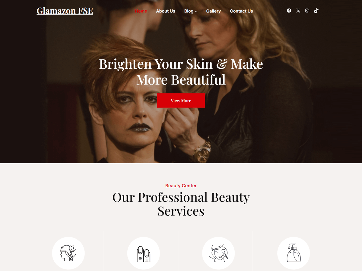 Glamazon FSE theme screenshot