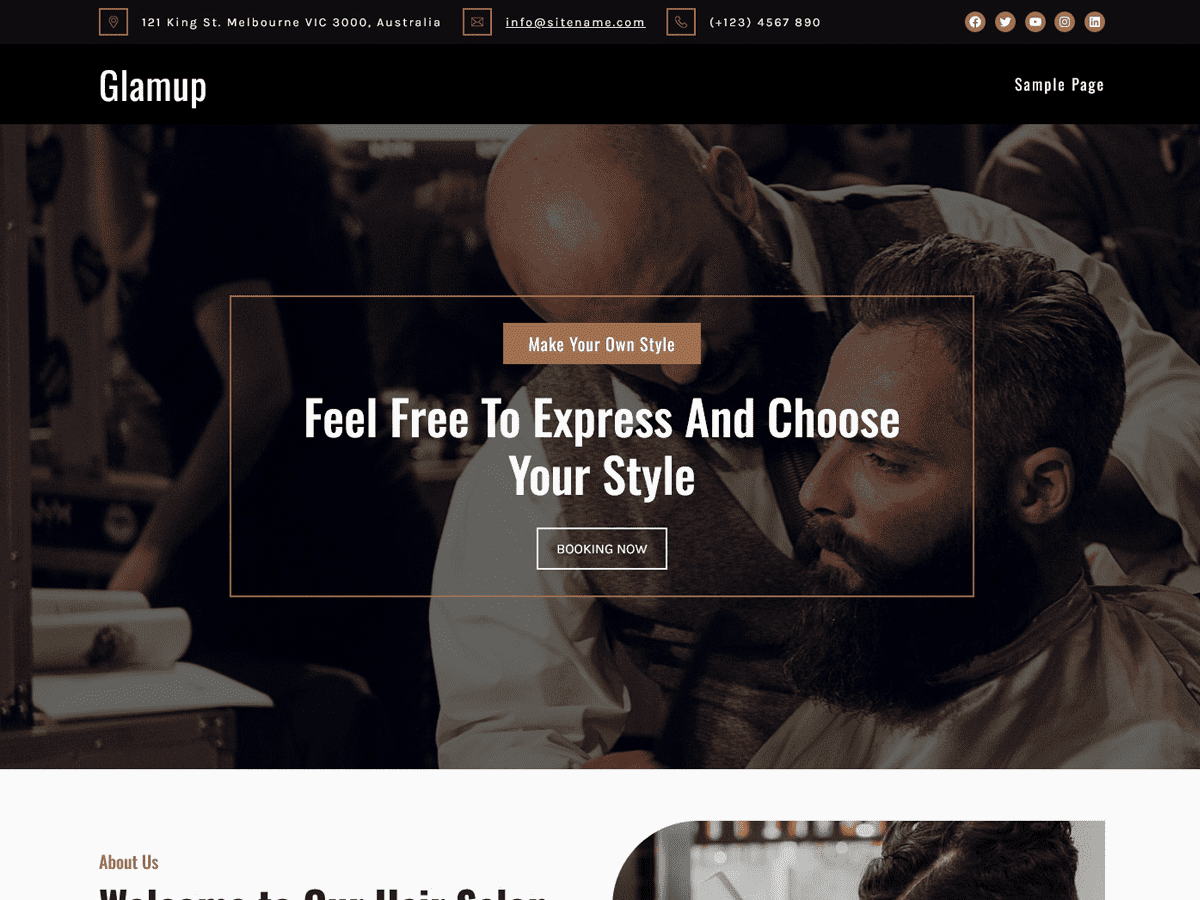 Glamup theme screenshot