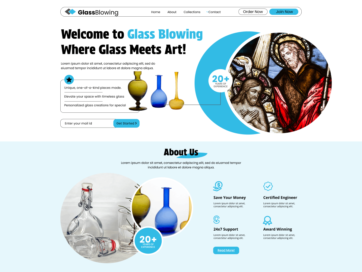 Glass Artifact theme screenshot