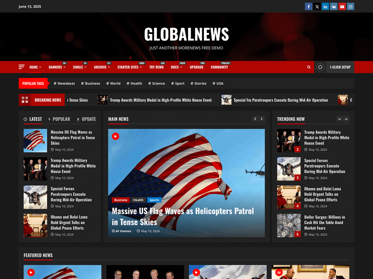 GlobalNews theme screenshot
