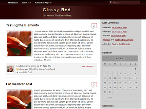 GlossyRed theme screenshot