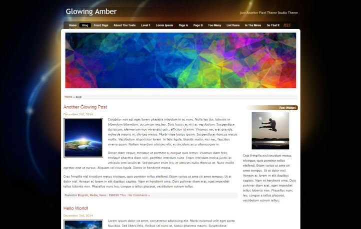 Glowing Amber theme screenshot