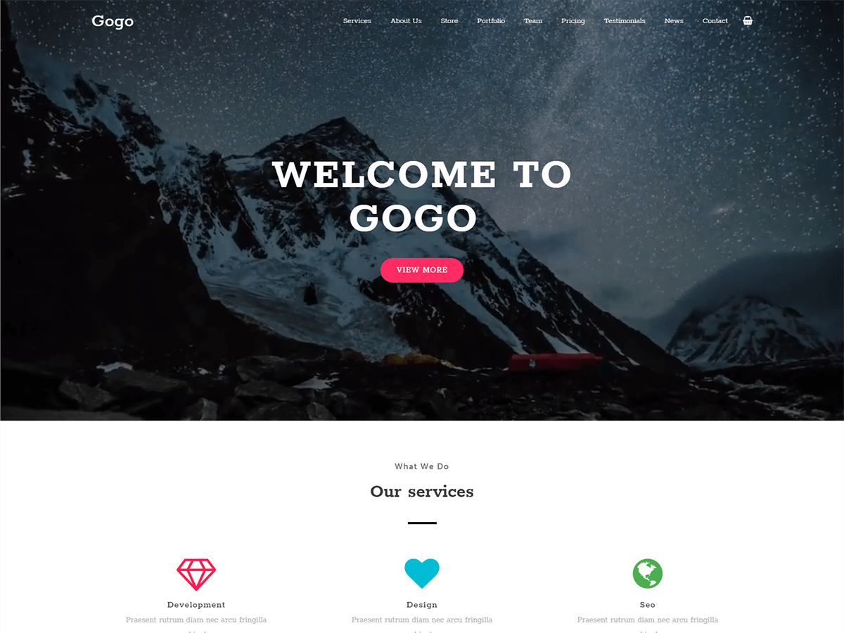Gogo theme screenshot
