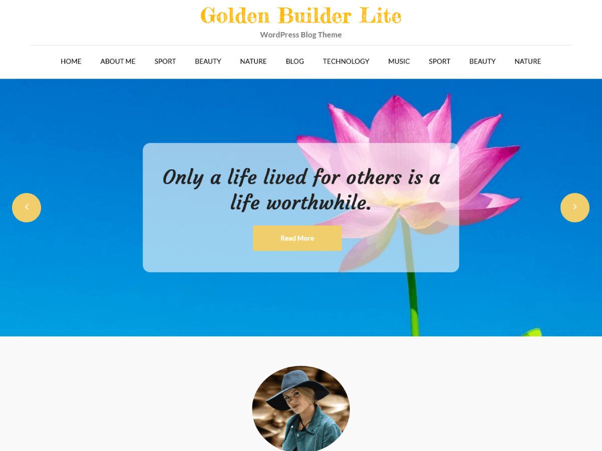 Golden Builder Lite theme screenshot