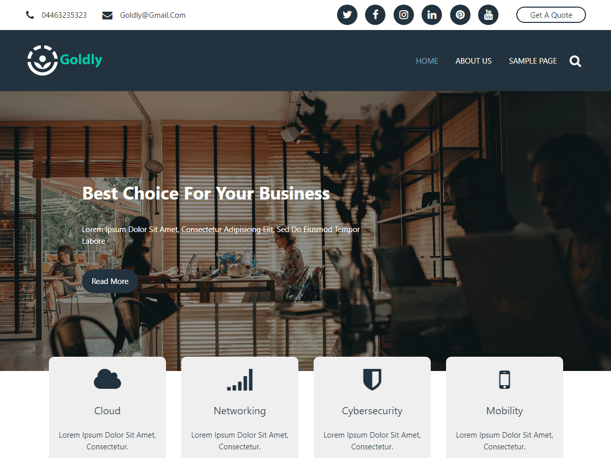 Goldly theme screenshot