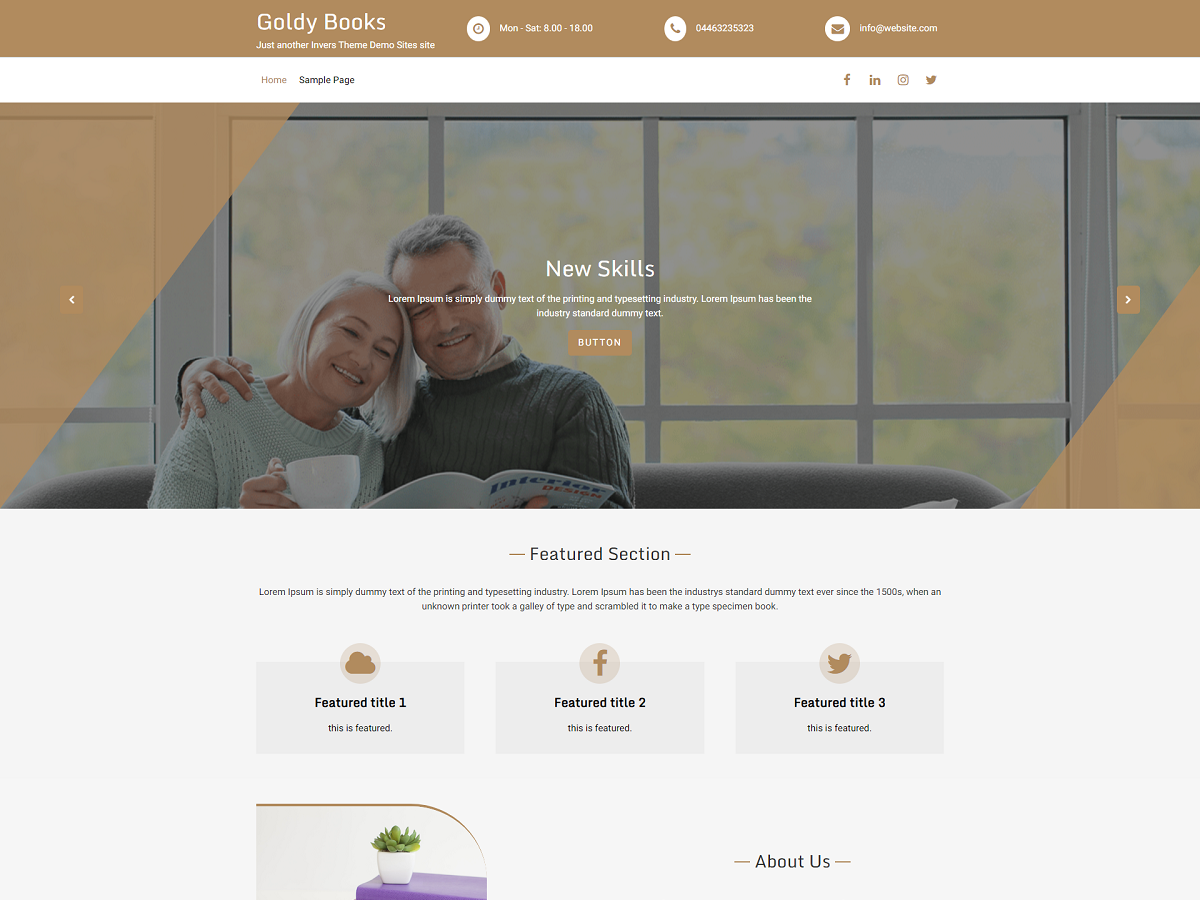 Goldy Books theme screenshot