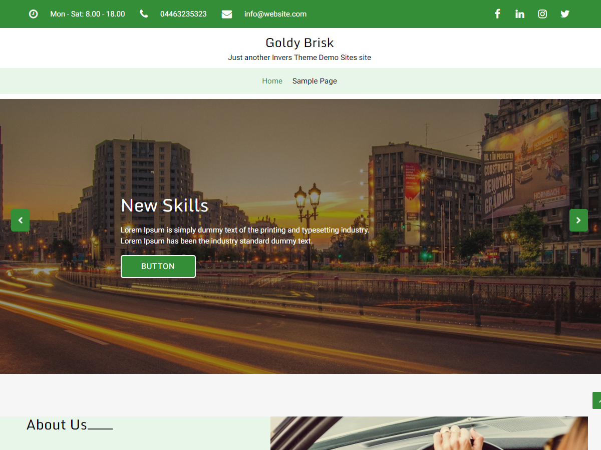 Goldy Brisk theme screenshot