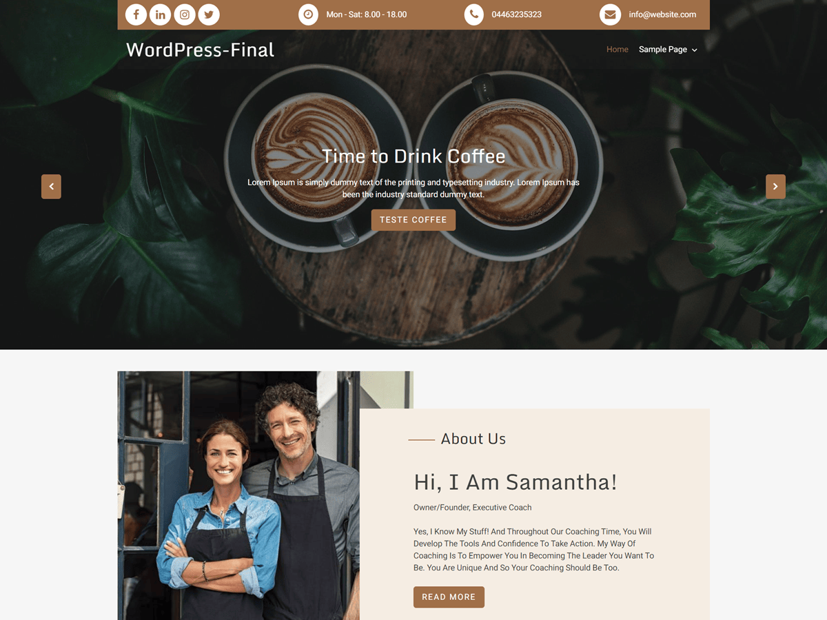 Goldy Cafe theme screenshot