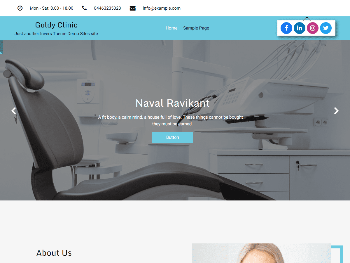 Goldy Clinic theme screenshot