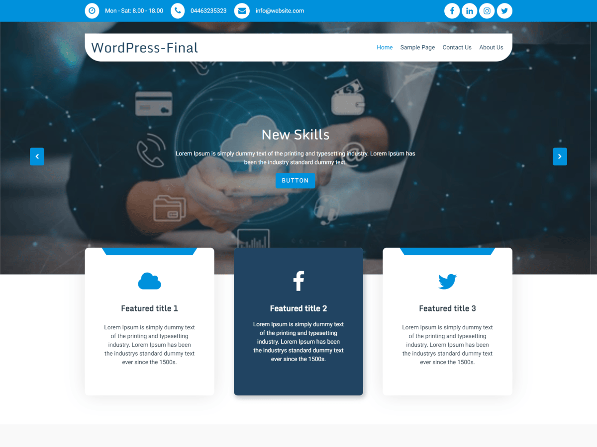 Goldy Cloud theme screenshot