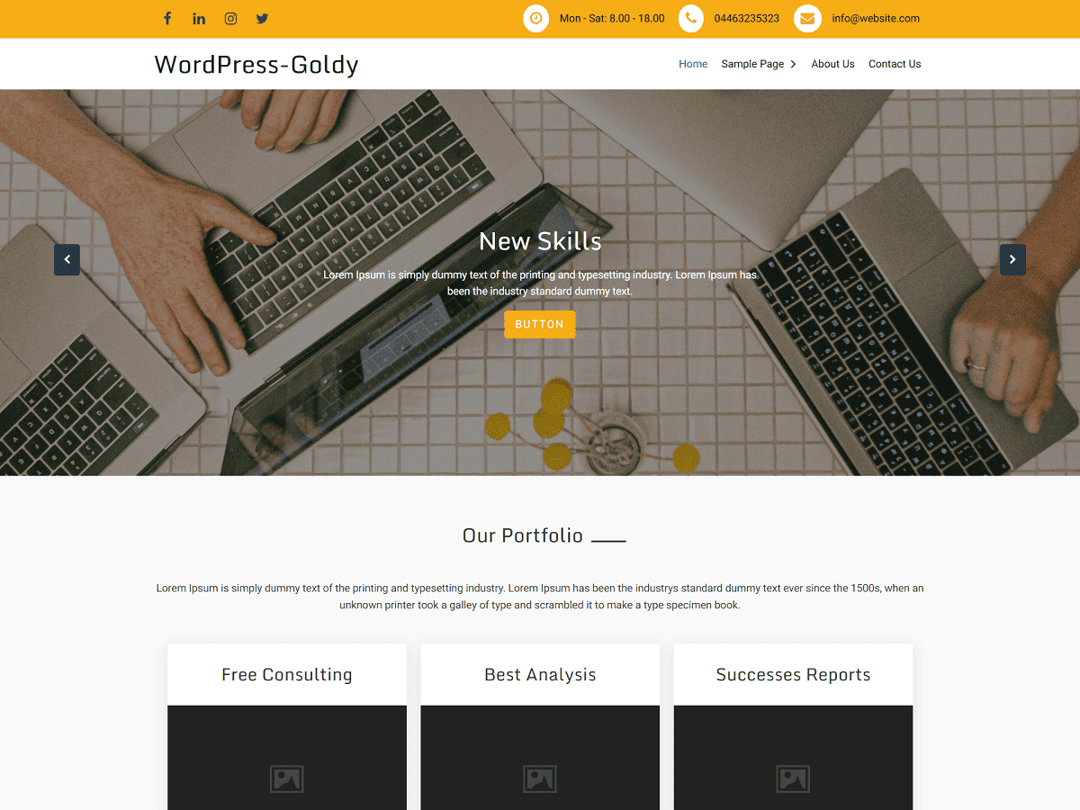 Goldy Mex theme screenshot