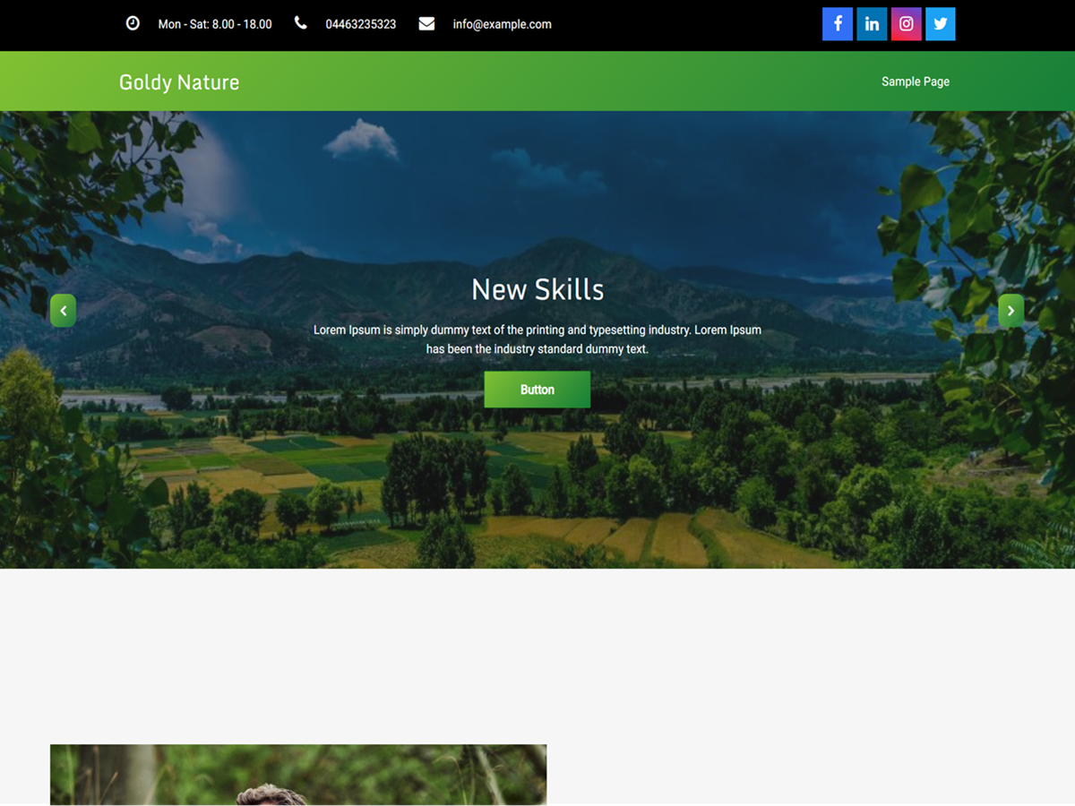 Goldy Nature theme screenshot