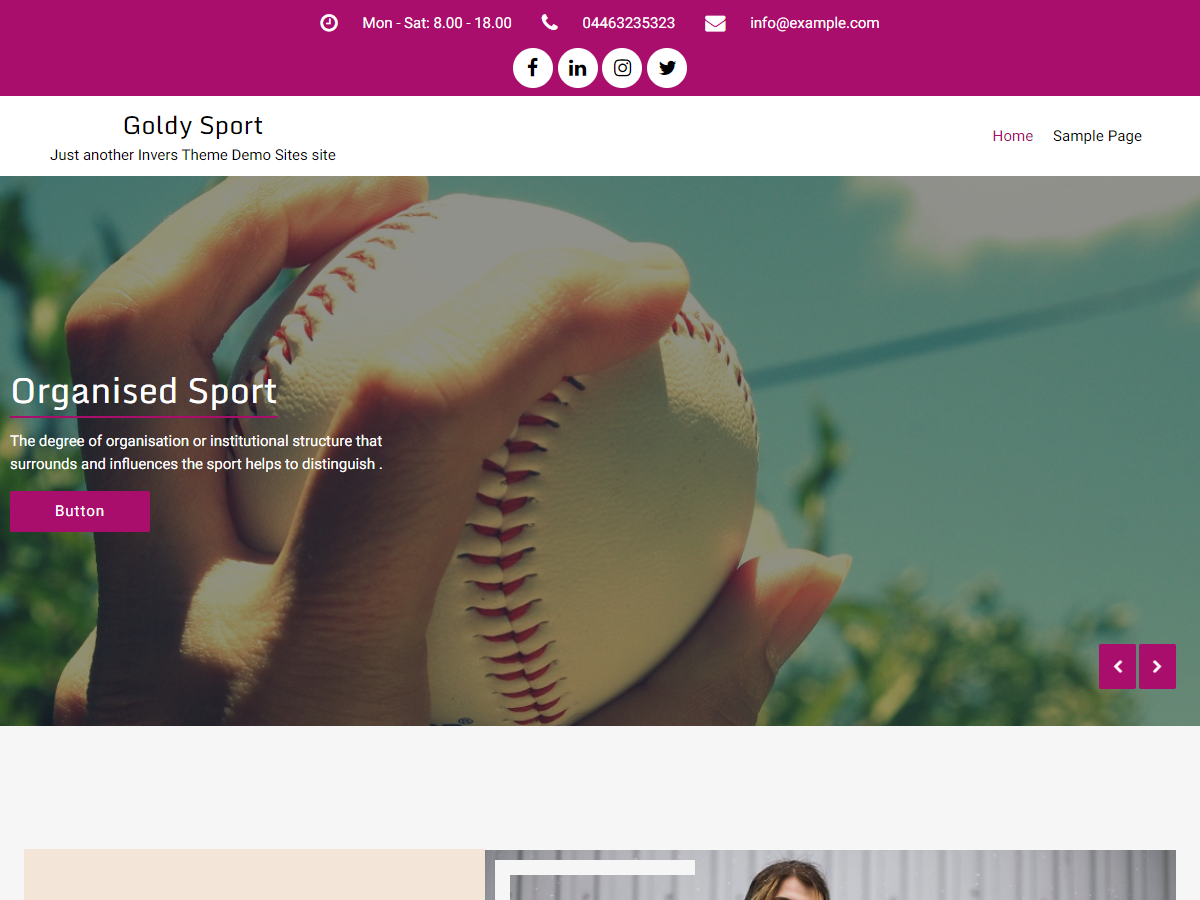 Goldy Sport theme screenshot