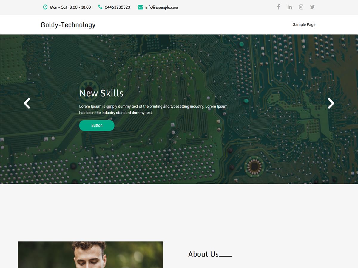 Goldy Technology theme screenshot