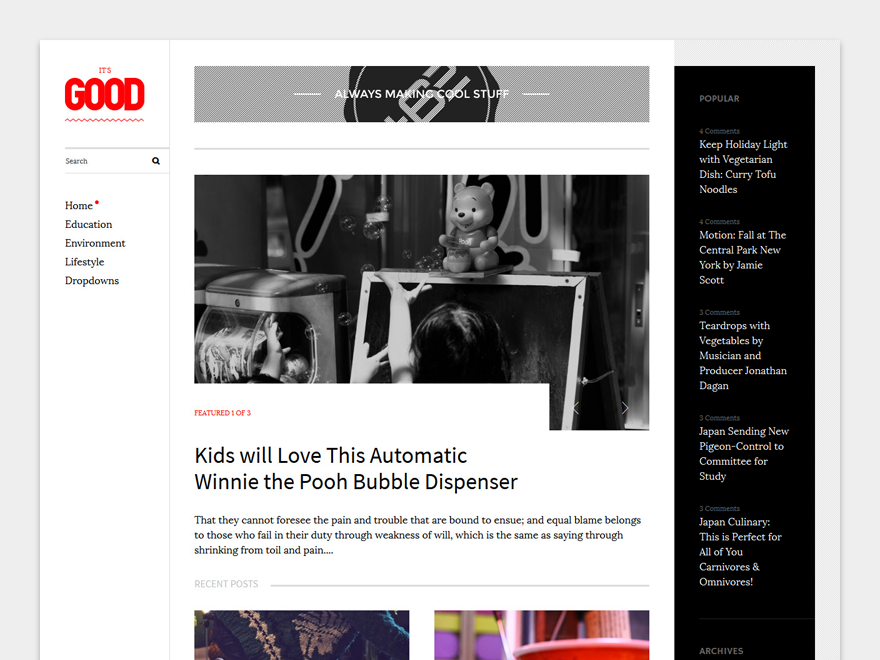 Good theme screenshot