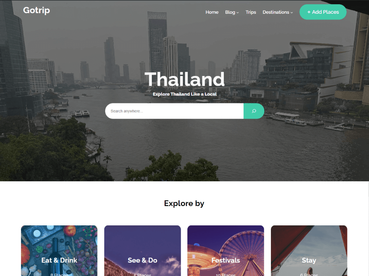 GoTrip theme screenshot
