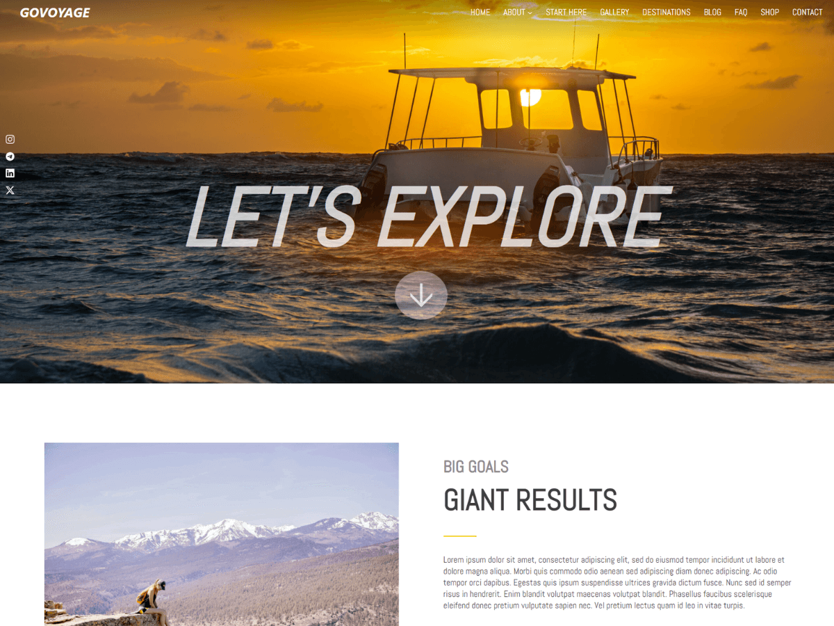 Govoyage theme screenshot