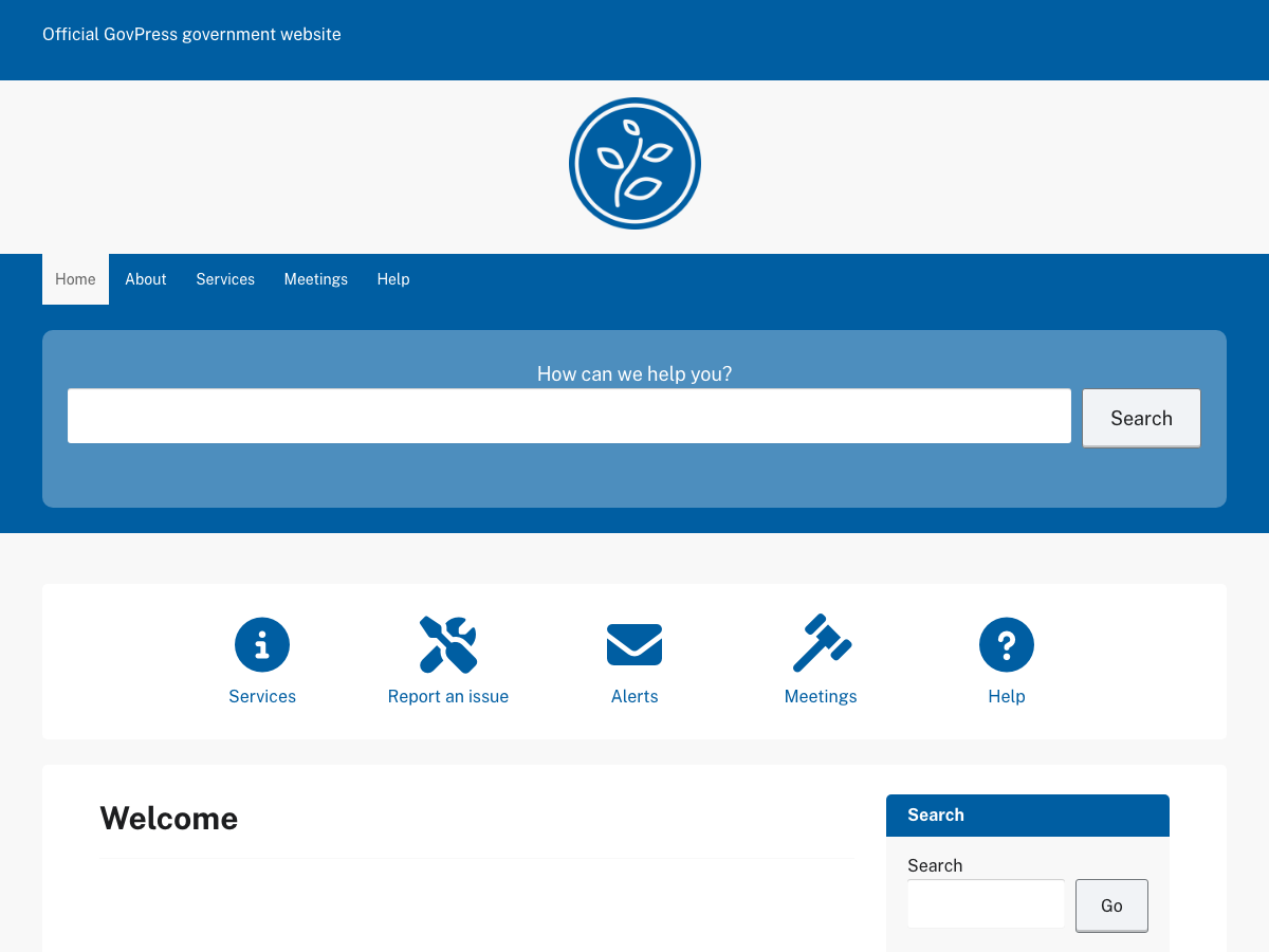 GovPress theme screenshot