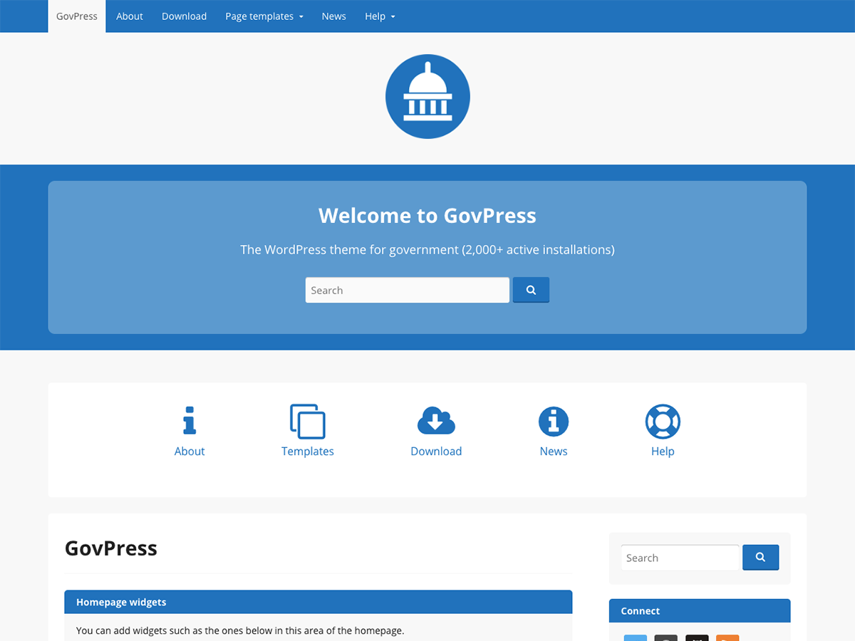GovPress theme screenshot