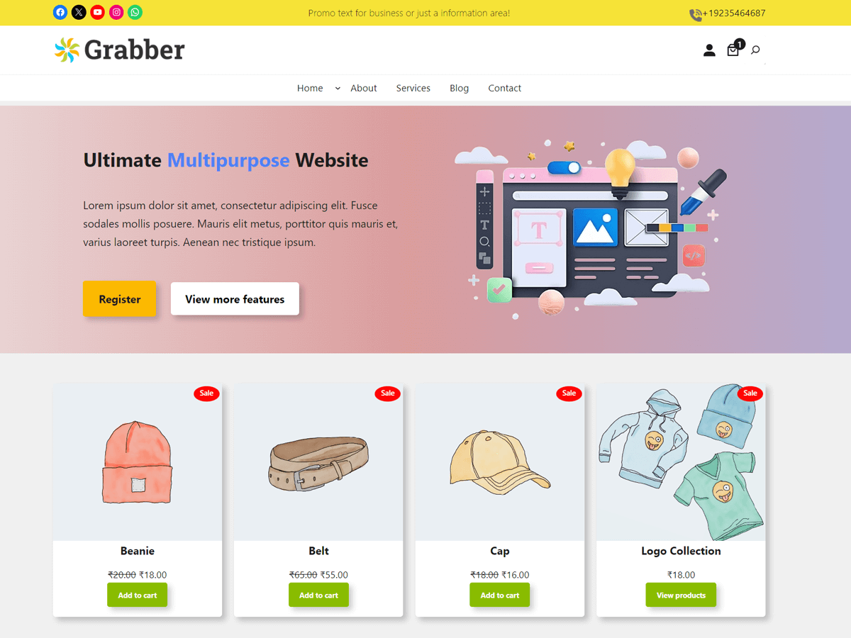 Grabber theme screenshot