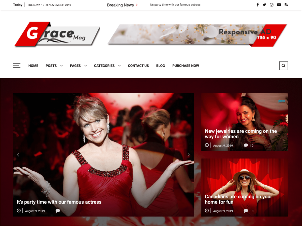 Grace Mag theme screenshot