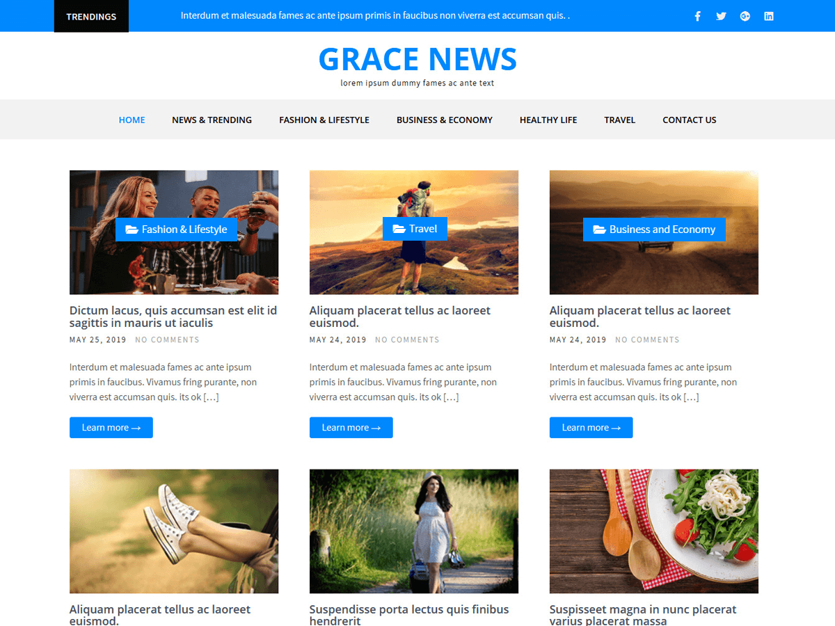 Grace News theme screenshot
