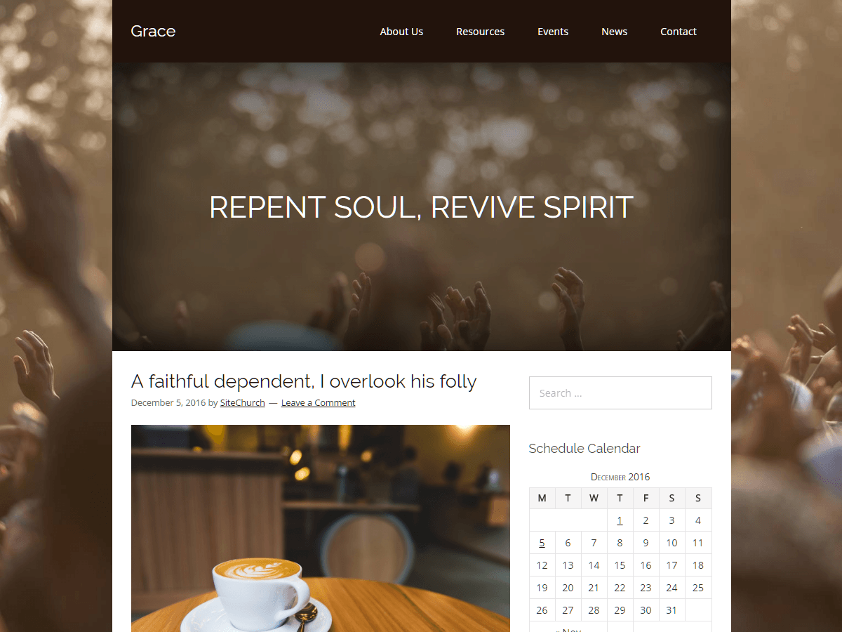 Grace theme screenshot