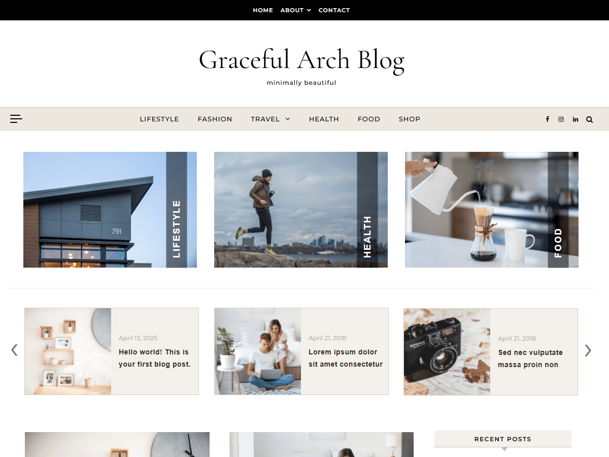 Graceful Arch Blog theme screenshot