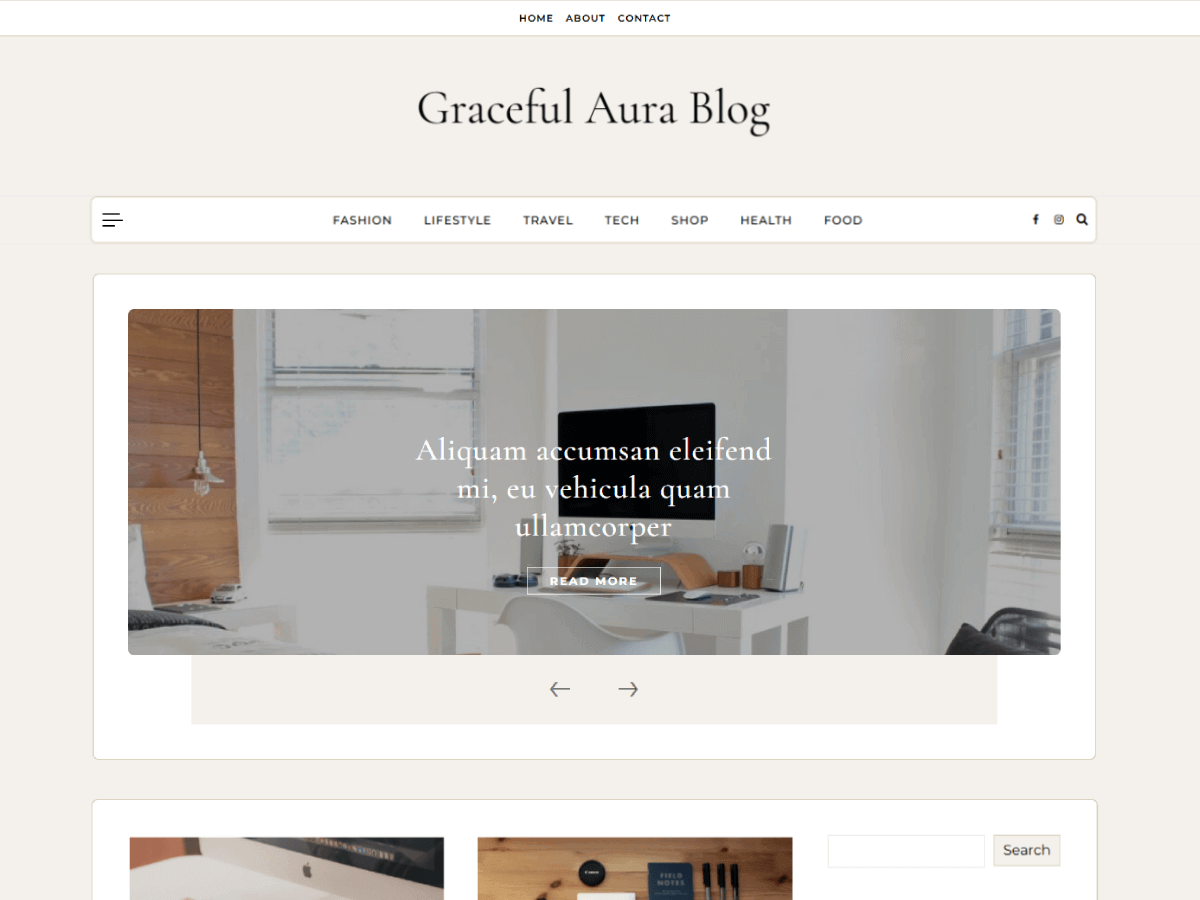 Graceful Aura Blog theme screenshot