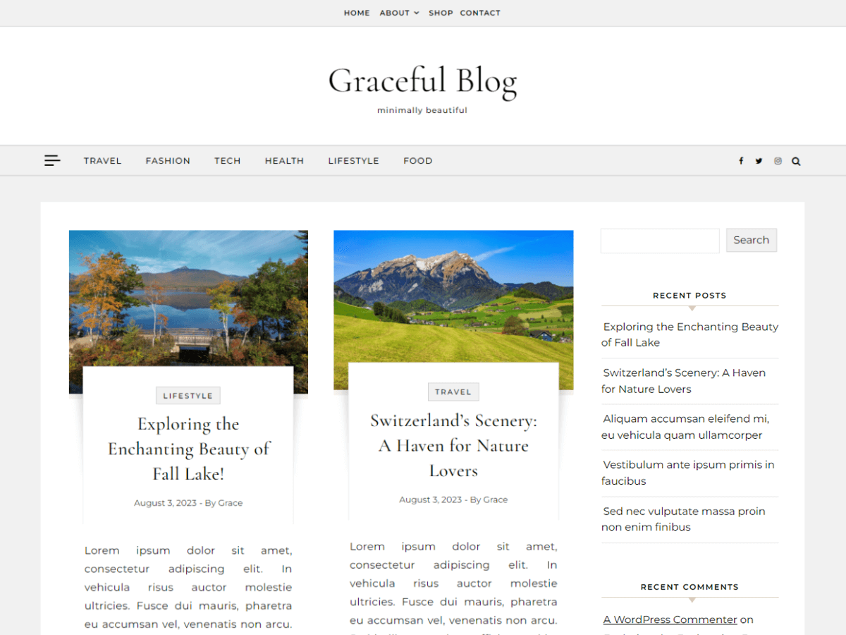 Graceful Blog theme screenshot