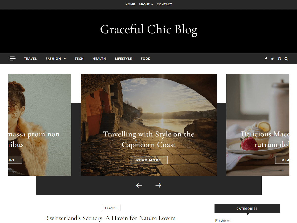 Graceful Chic Blog theme screenshot