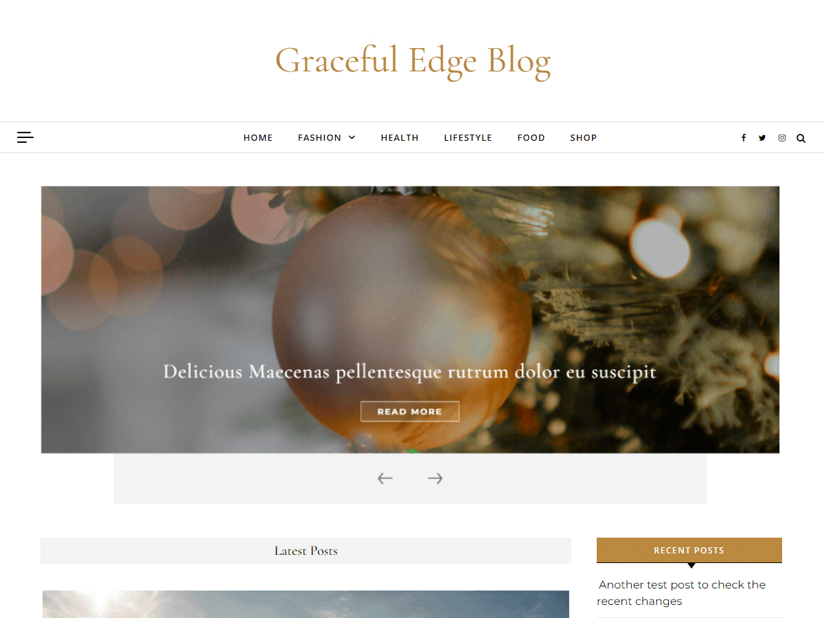 Graceful Edge Blog theme screenshot