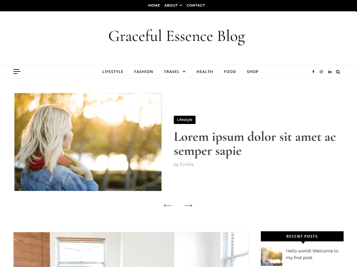Graceful Essence Blog theme screenshot