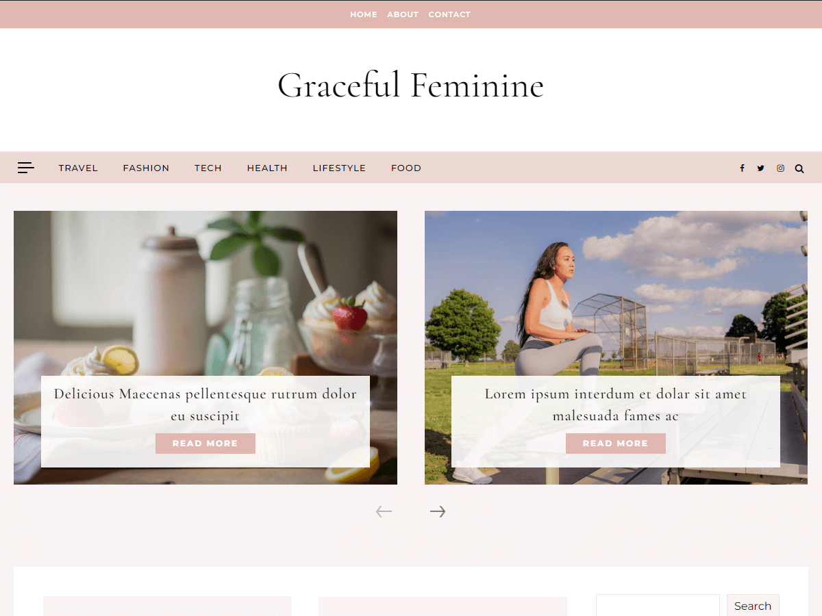 Graceful Feminine theme screenshot
