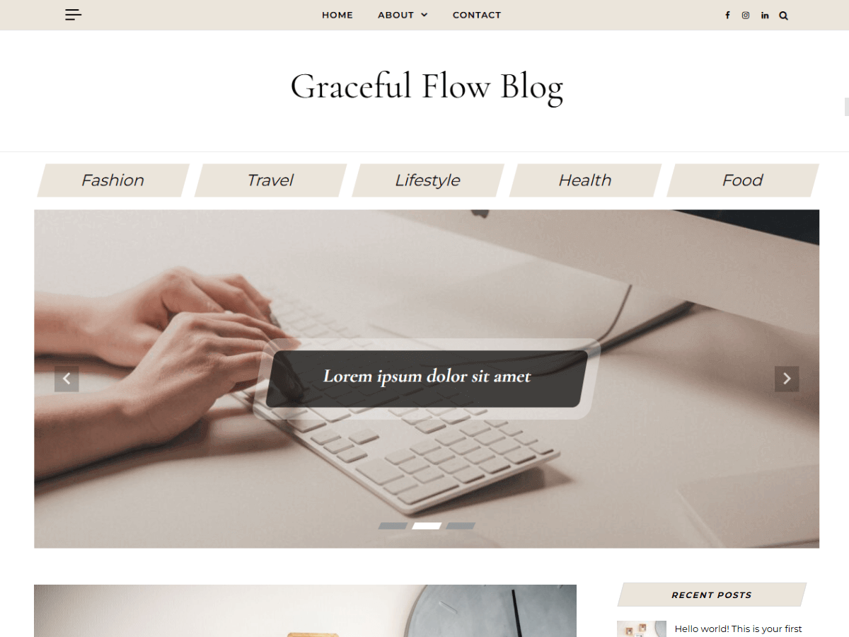 Graceful Flow Blog theme screenshot