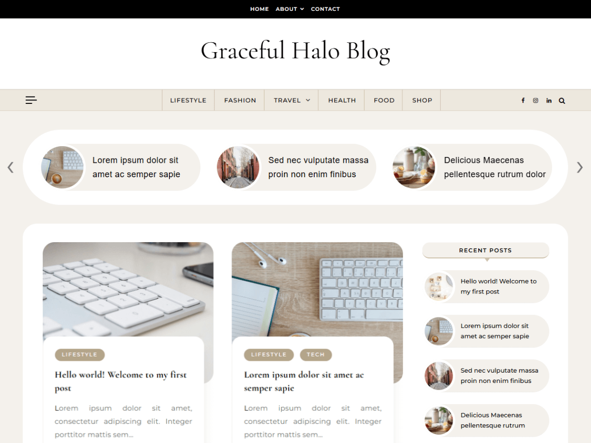 Graceful Halo Blog theme screenshot